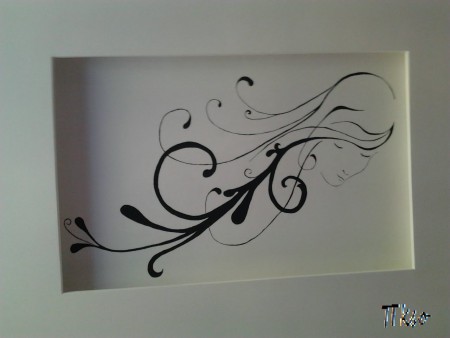 Vector woman - realizata pe tavan